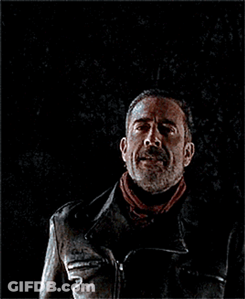 Negan Pointing With Bat GIF