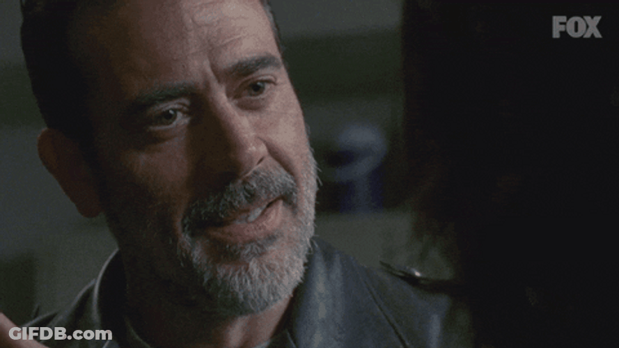 Negan Stares And Smiles GIF