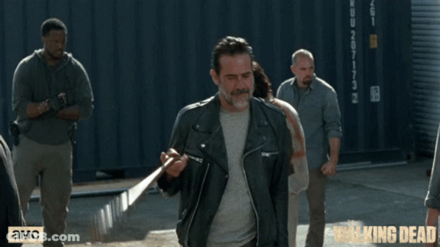 Negan Walks Out You Guys Got This GIF