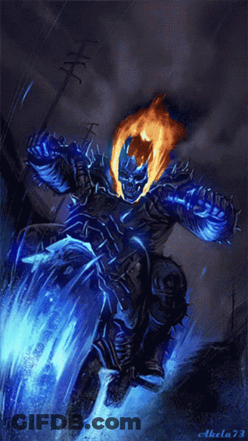 Negative Ghost Rider GIF