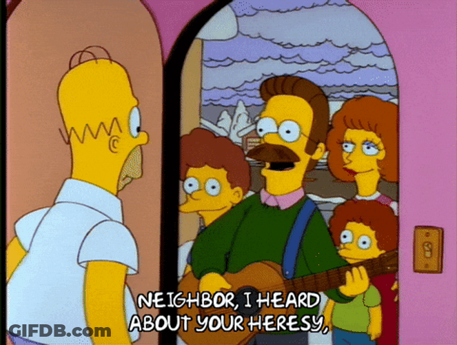 Neighbor Visits Homer Meme GIF