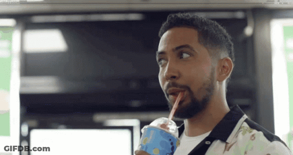 Neil Brown Insecure Slurpee GIF