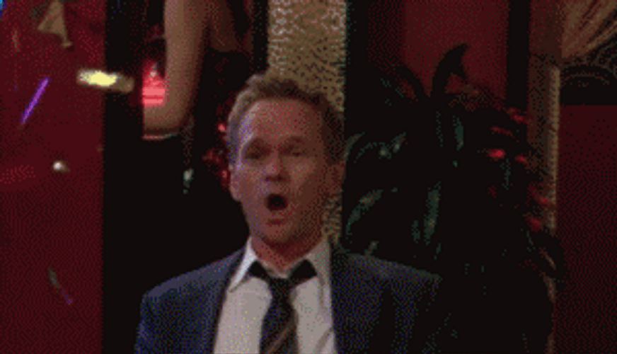 Neil Harris Receiving Congrats With Confetti GIF