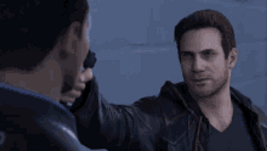 Neil Newbon Tease Gun To Head GIF