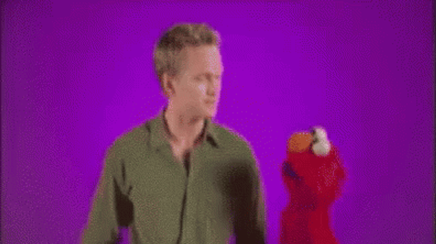Neil Patrick Harries And Elmo Dancing GIF