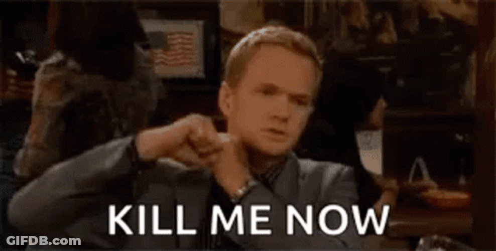 Neil Patrick Harris Demonstrating Strangle Kill Me Now GIF