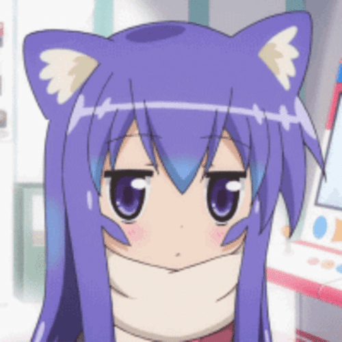 Neko Cat Ear Purple Anime Girl GIF