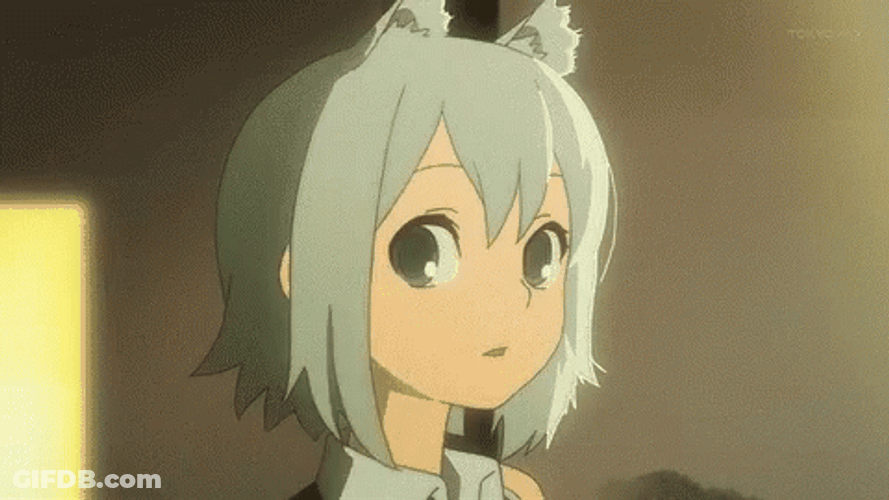 Neko Girl Blushing At Touch GIF