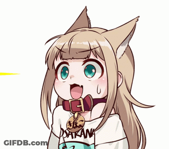 Neko Girl Shocked GIF