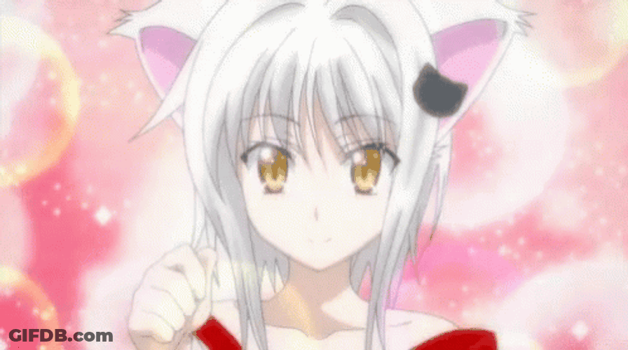 Neko Girl Wink GIF