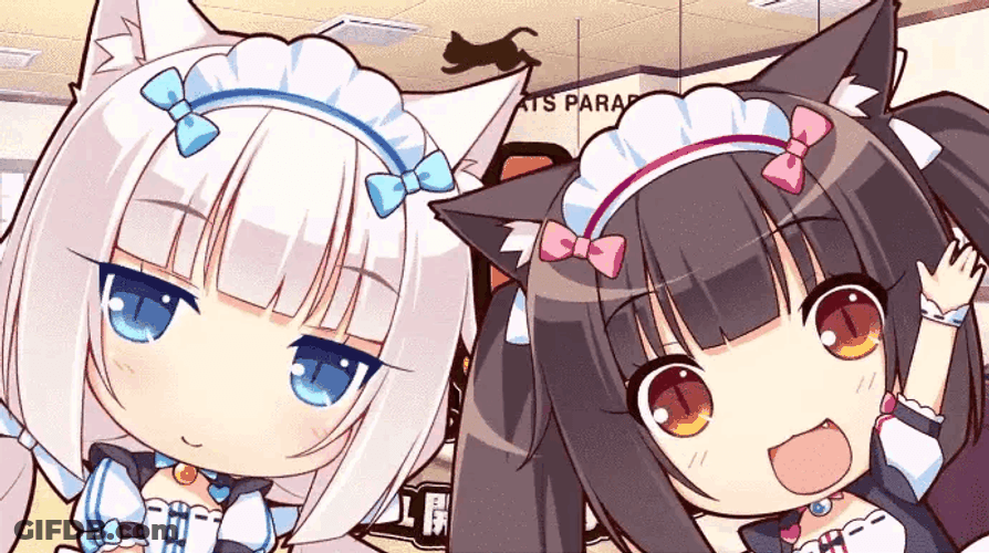 Neko Maid Chibi Anime GIF