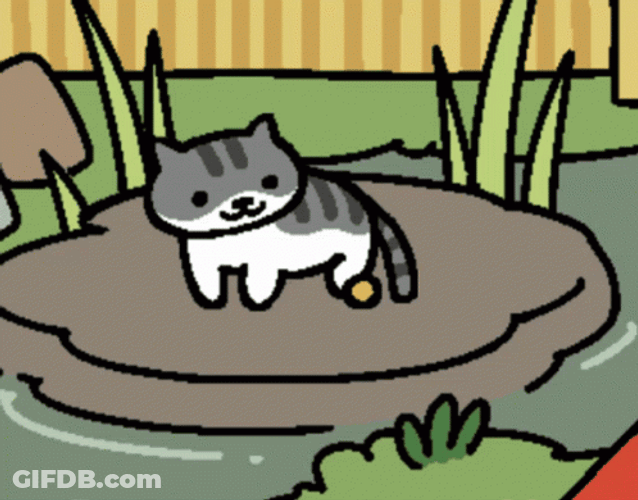 Neko Playing With A Ball GIF