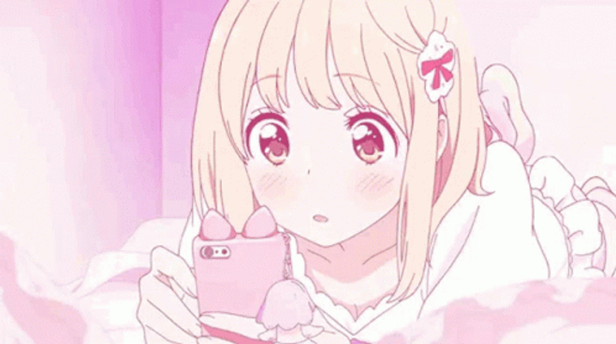 Neko's Light Pink Phone GIF