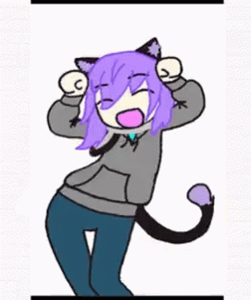 Nekomata Okayu Cat Girl Anime Dance GIF