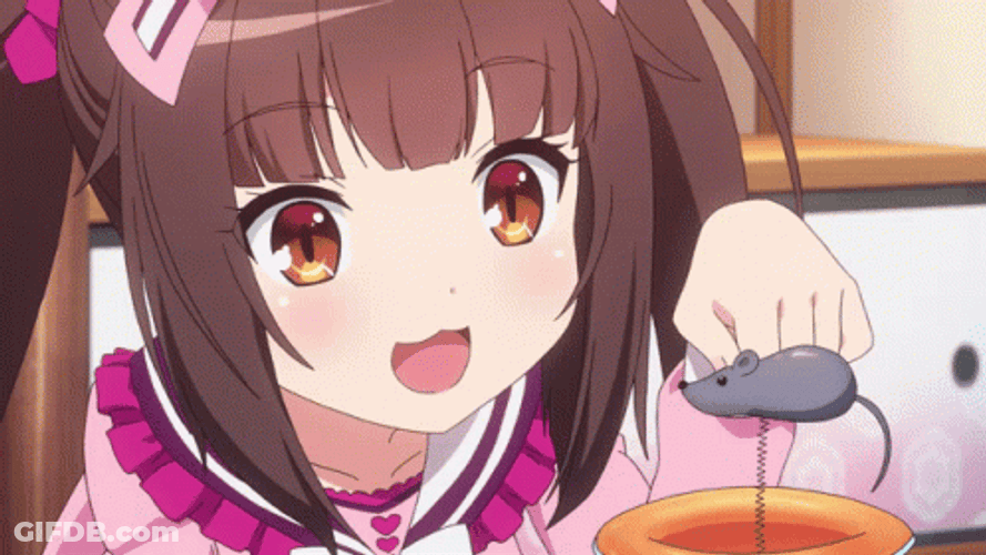Nekopara Chocola Playing Mouse GIF