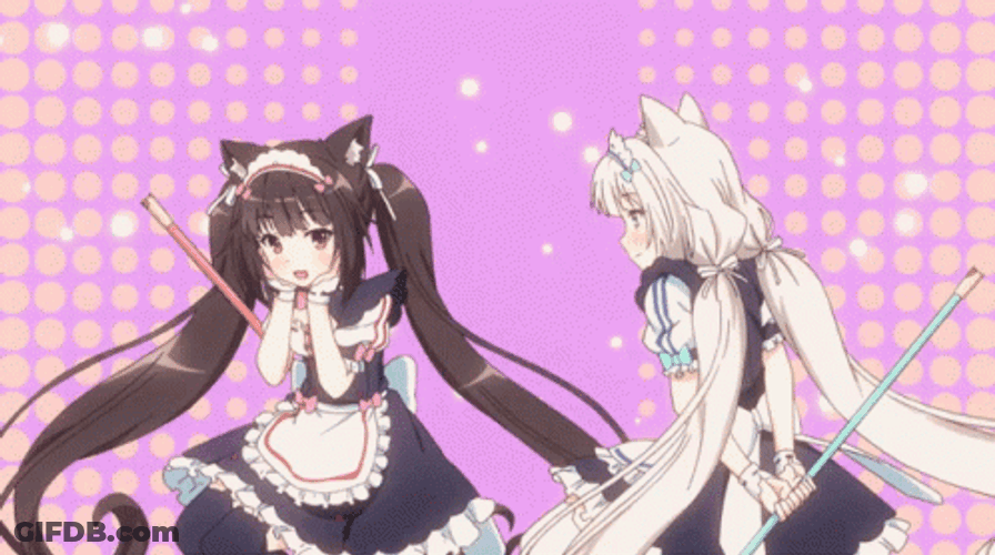 Nekopara Vanilla And Chocola Jumping GIF
