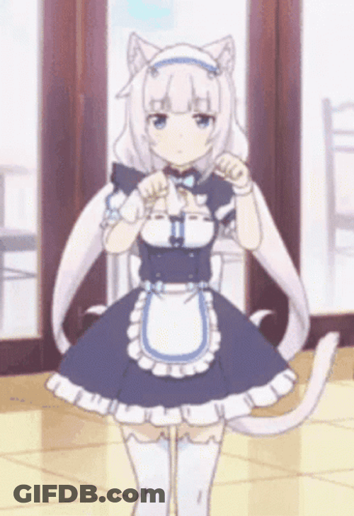 Nekopara Vanilla Cat Pose GIF
