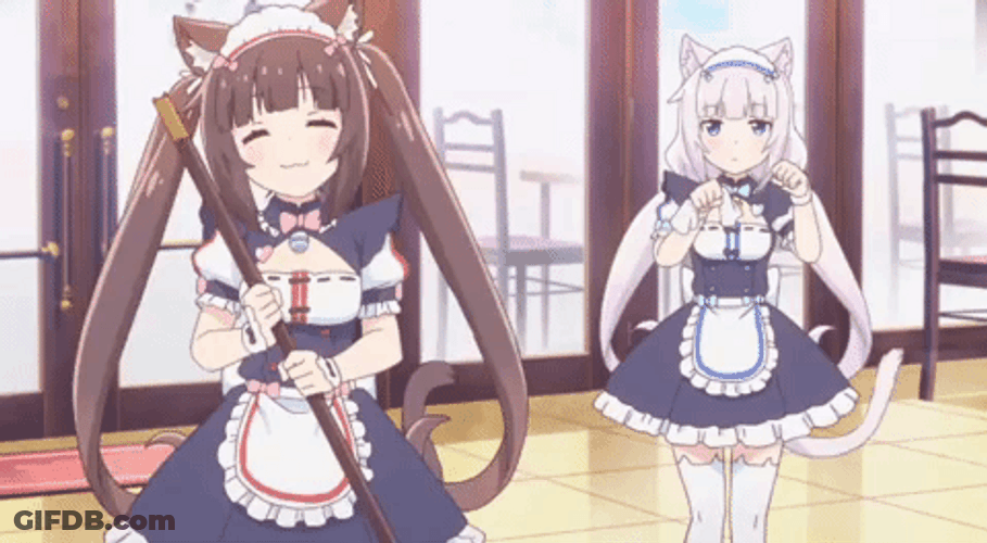 Nekopara Vanilla Chocola Poses GIF