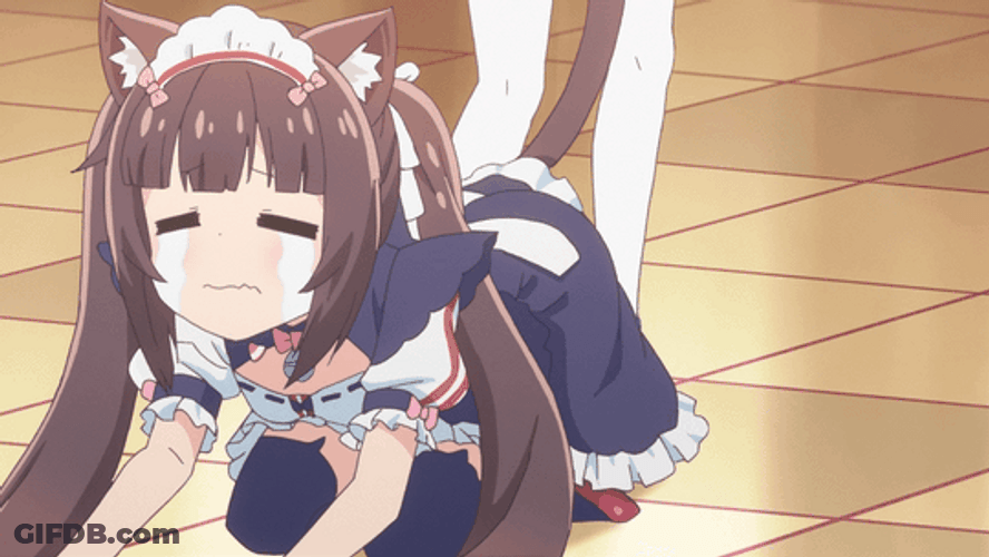 Nekopara Vanilla Pulling Crying Chocola GIF