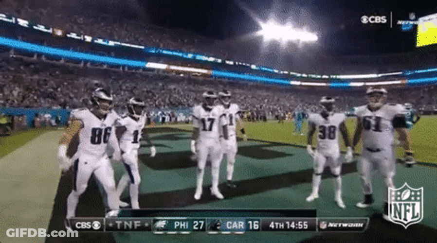 Nelson Agholor Team Jumps Together GIF
