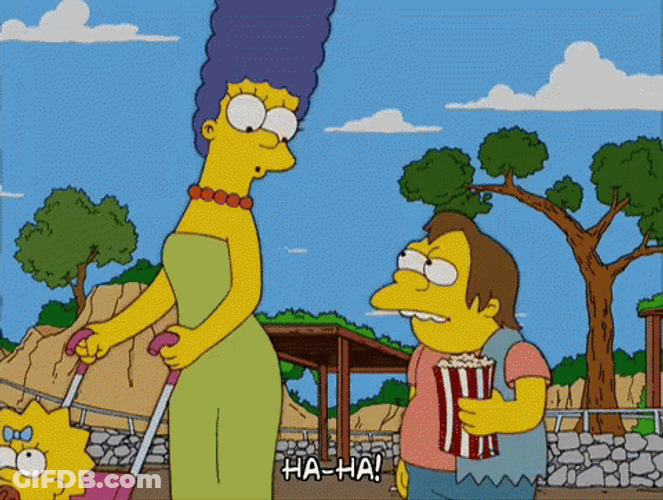 Nelson Haha Pointing Marge Simpson GIF