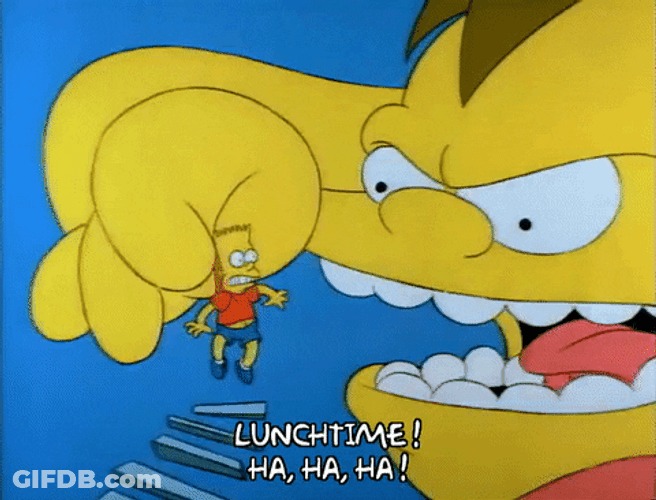 Nelson Haha Threaten Bart GIF