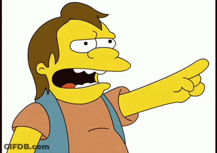 Nelson Haha White Background Blinking Animation GIF