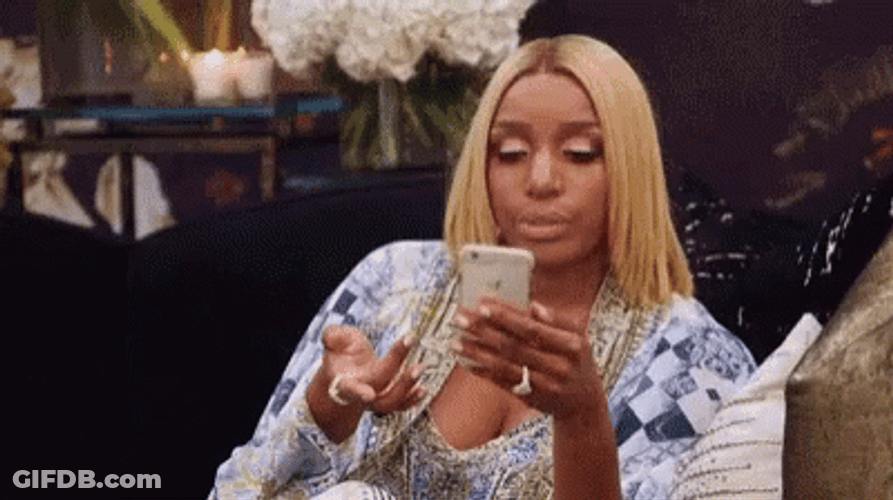 NeNe Leakes Mobile Phone Eye Rolling GIF