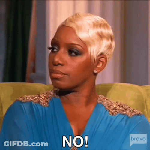 Nene Leakes Shaking Head No GIF