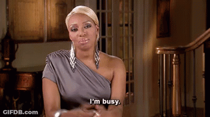 Nene Leakes Smiling I'm Busy GIF