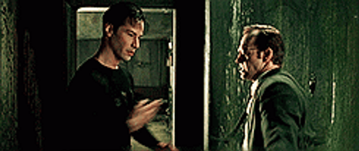 Neo Blocking Punch In The Matrix GIF