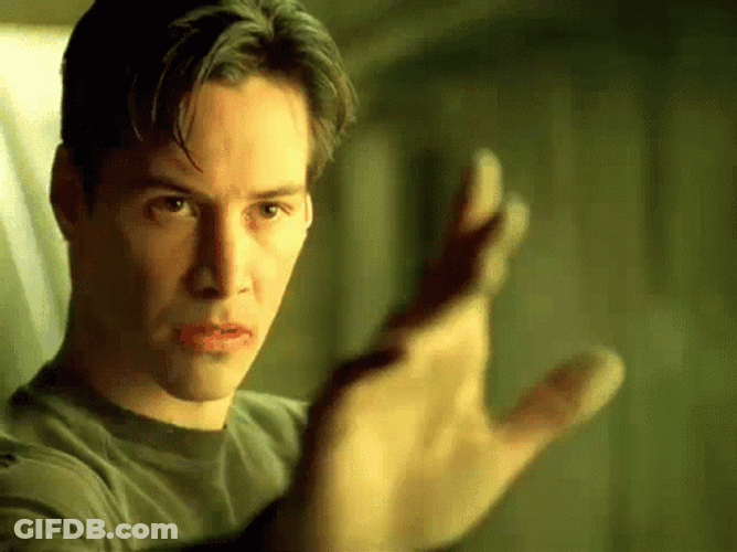 Neo Hand Choke Agent Smith In Matrix GIF