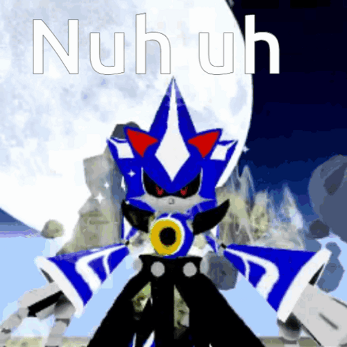 Neo Metal Sonic Nuh Uh GIF
