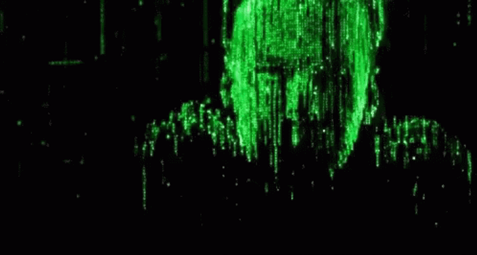Neo Wearing Shades In Matrix GIF