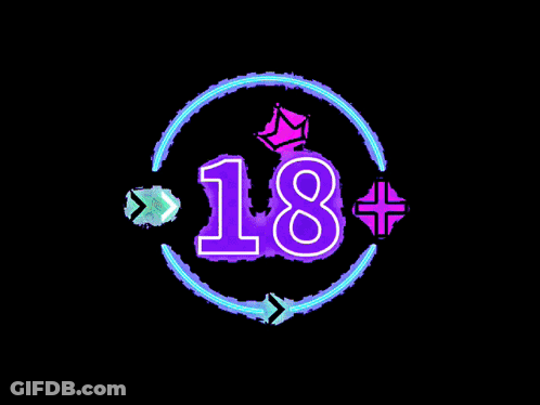 Neon 18 Sign In Circle GIF