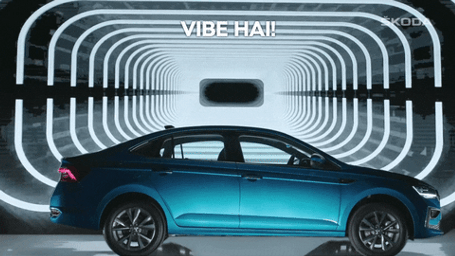 Neon Blue Car Trippy Loop GIF