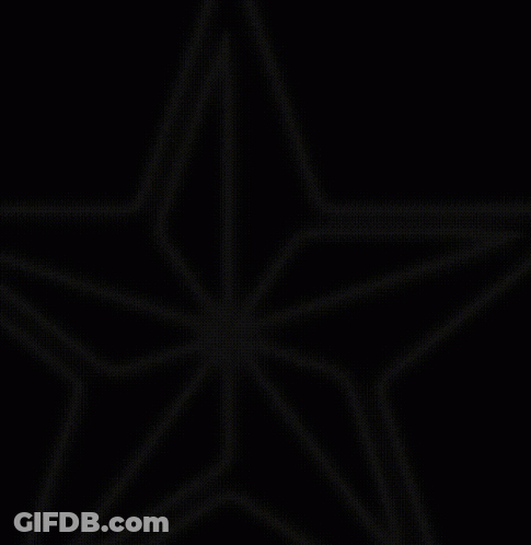 Neon Blue Star Glowing In Dark GIF