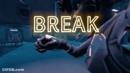 Neon Break Sign Lit Up GIF