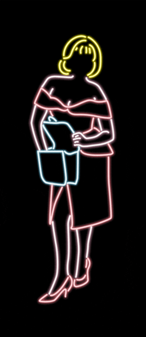 Neon Bye Bye Hello GIF