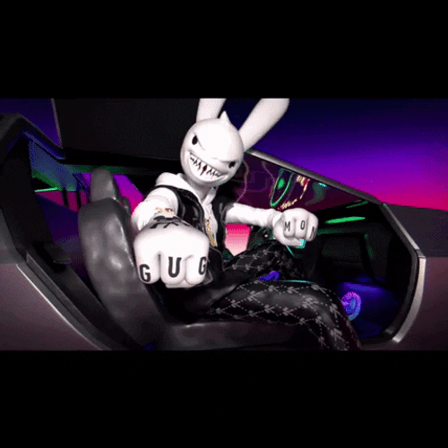 Neon Car Cyberpunk Spinning DeLorean GIF