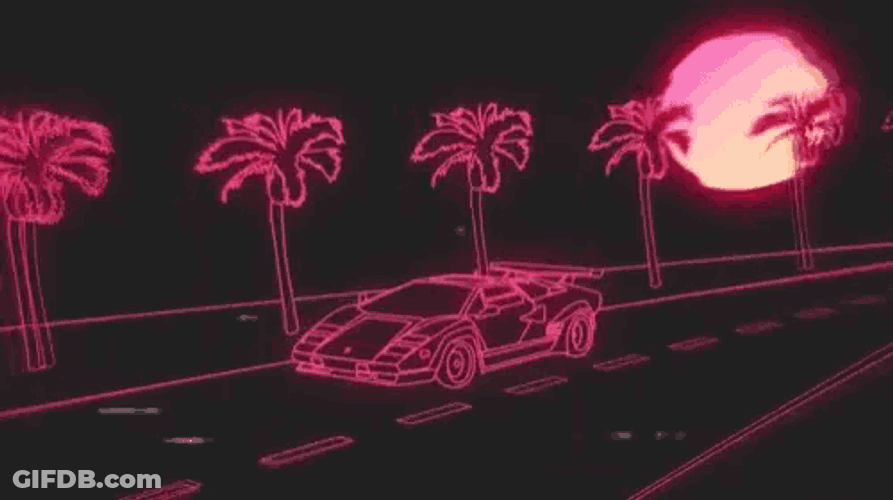 Neon Car GIF
