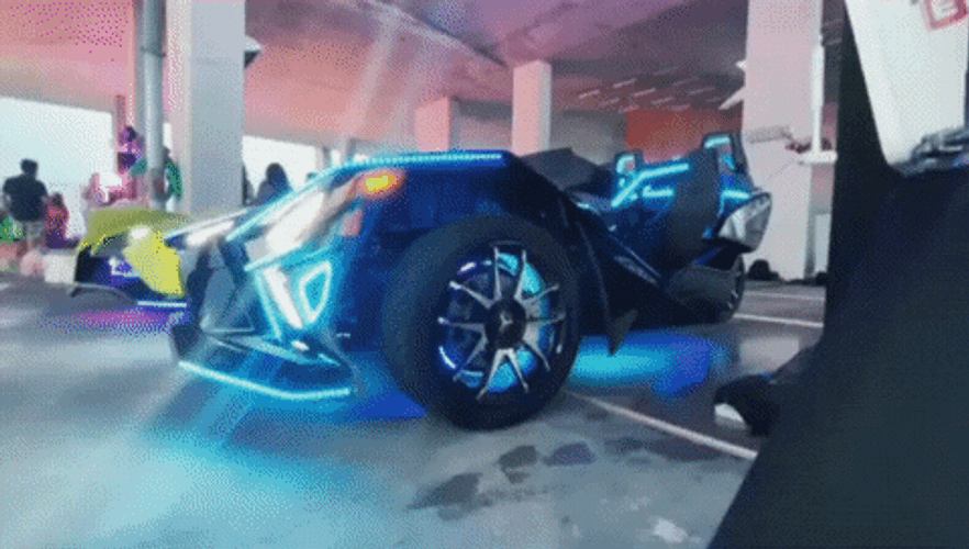 Neon Car Polaris Slingshot SL GIF