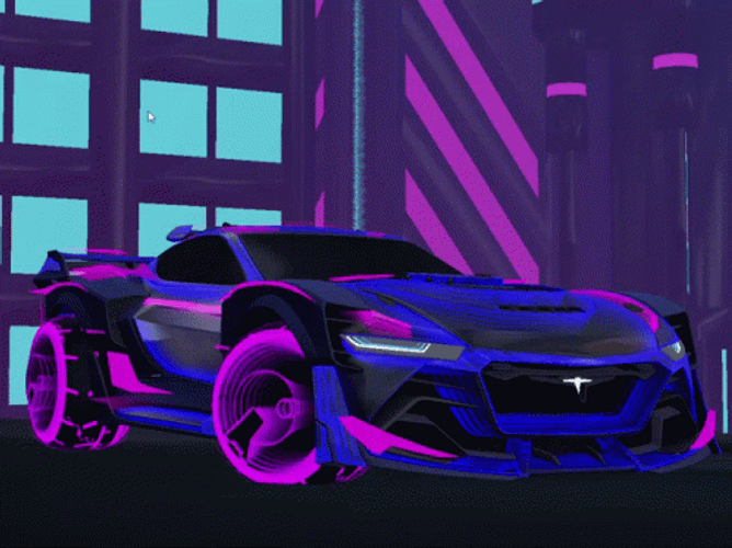 Neon Car Purple Heights Cinematic GIF