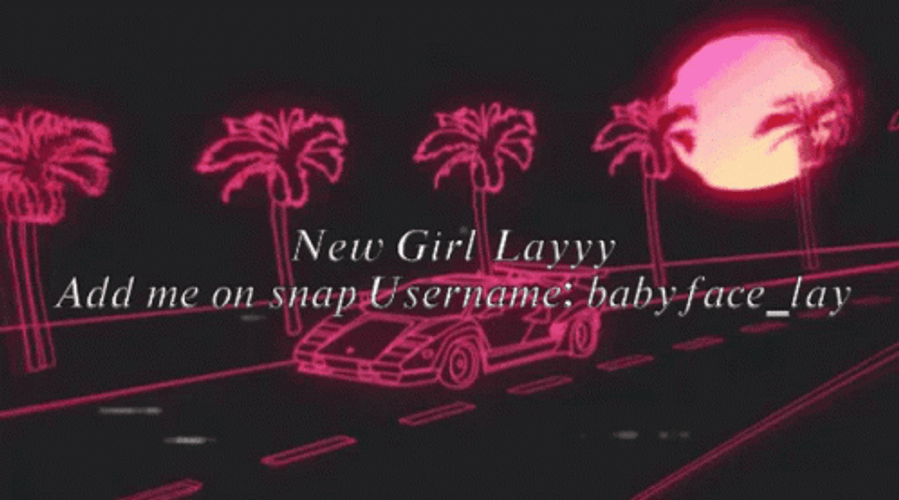 Neon Car Vaporwave Aesthetic GIF