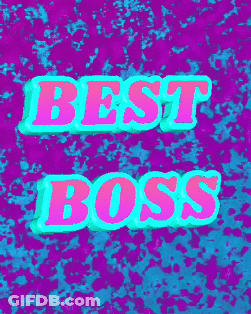 Neon Color Best Bosses Day GIF
