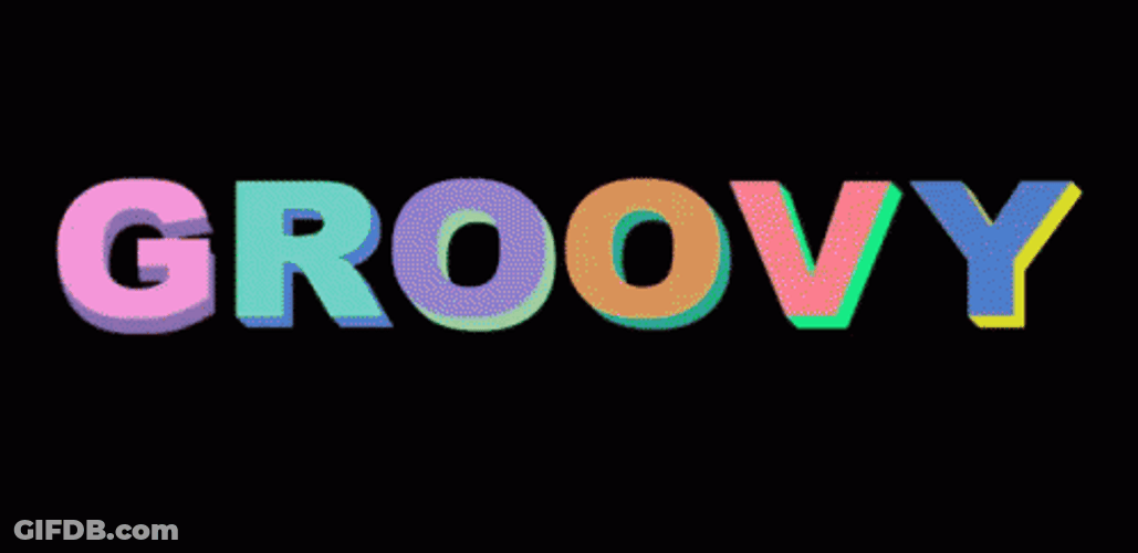 Neon Colored Groovy GIF