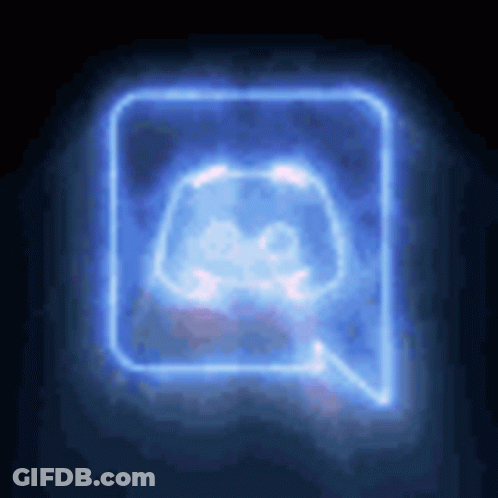 Neon Discord Icon With Speech Bubble GIF