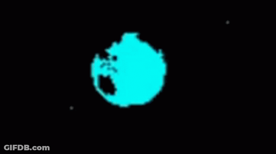 Neon Earth Rotation GIF