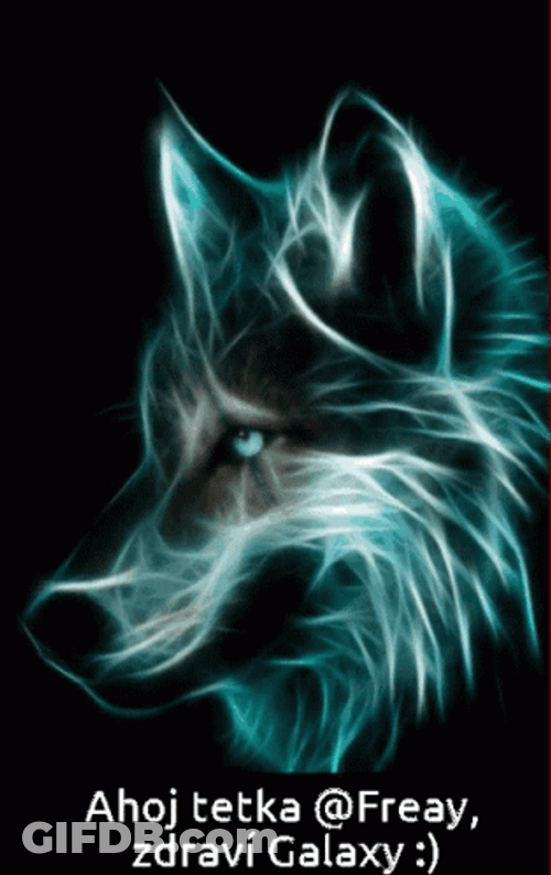 Neon Galaxy Fox GIF