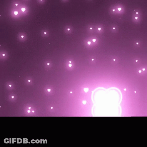 Neon Galaxy Hearts Glow GIF